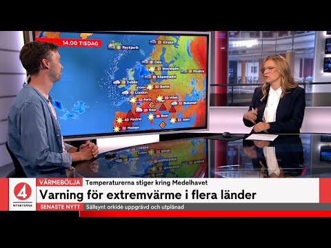 Värmebölja kring Medelhavet – över 40 grader i Spanien | TV4 Nyheterna | TV4 & TV4 Play