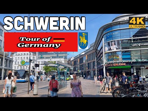 SCHWERIN-Germany 🇩🇪A Self-Guided city walking Tour |4k|