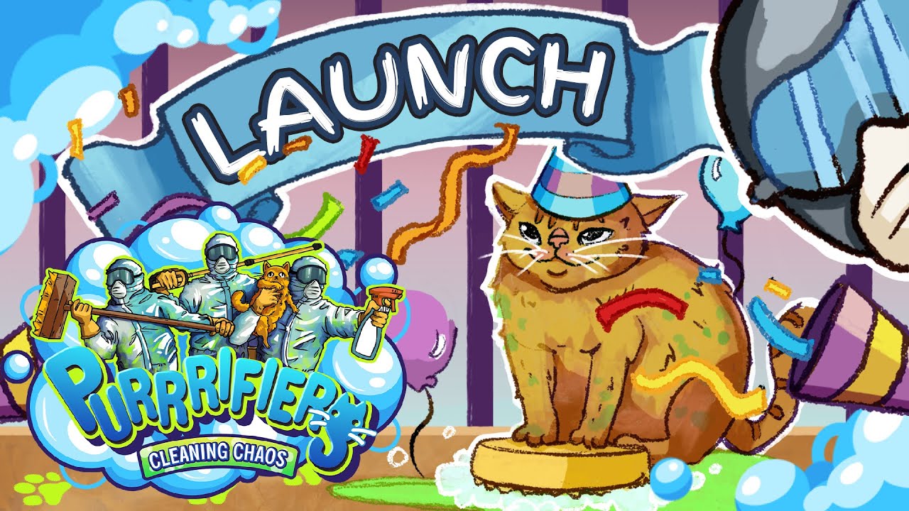 🧼🐾 Purrrifiers: Cleaning Chaos - OUT NOW on Steam!