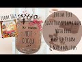 Dollar Tree sign transformation- Hot cocoa with faux whipped cream and mini marshmallows