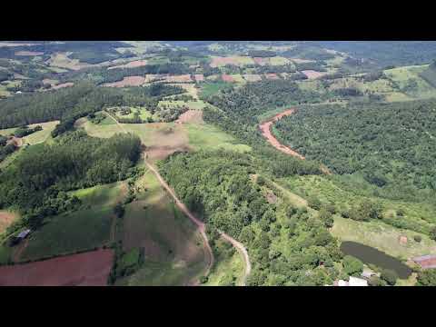 Fronteira com a Argentina de drone em Santa Catarina, Brasil