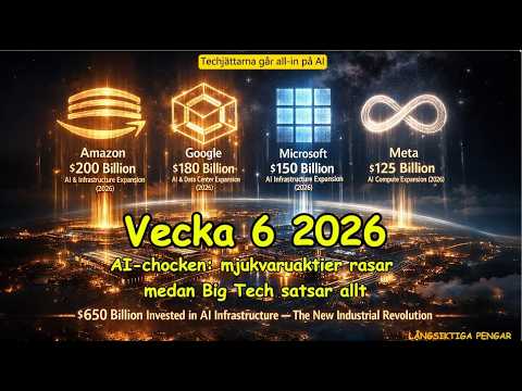 Vecka 6 2026 - AI-chocken: mjukvaruaktier rasar medan Big Tech satsar allt
