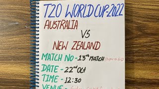 Australia vs New Zealand Match Prediction world cup 2022, AUS vs NZ DREAM 11 Team Prediction