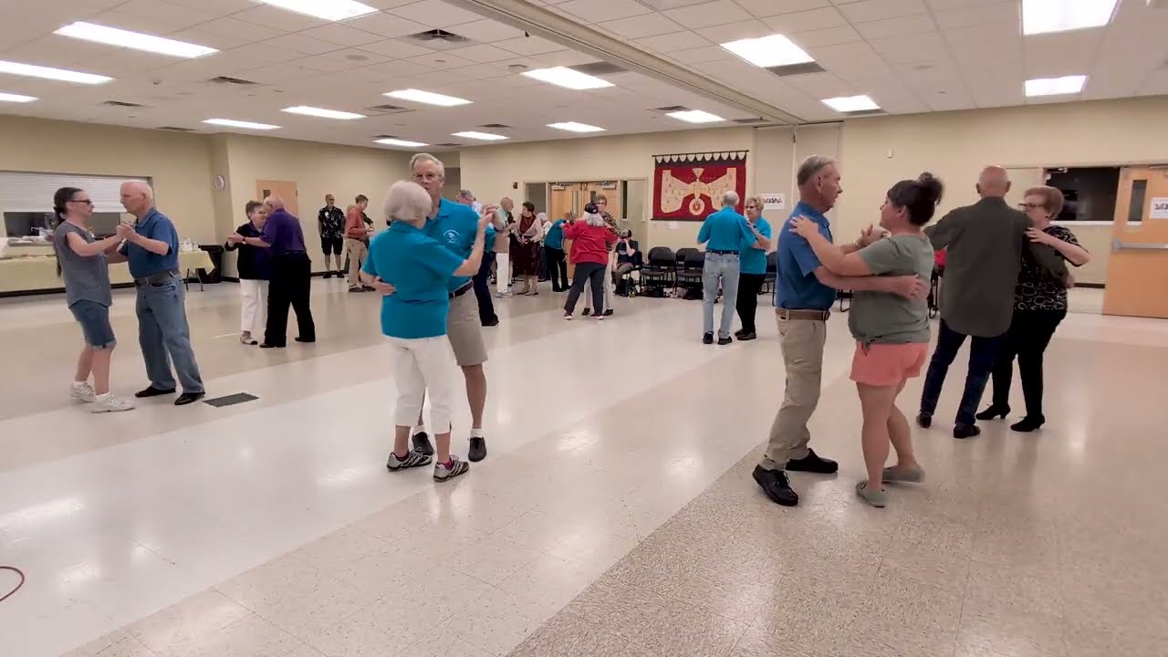 Round dancing with the Bob Tevlin cueing at West County Spinners Square Dance Club in Creve Coeur, MO.