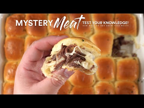 Can you guess this MYSTERY MEAT in cheese sliders?