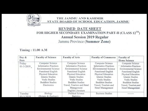download lagu mp3 mp4 12th Class Date Sheet Jkbose 2019, download lagu 12th Class Date Sheet Jkbose 2019 gratis, unduh video klip 12th Class Date Sheet Jkbose 2019