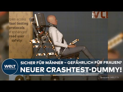 USA: Neuer Crashtest-Dummy mit über 150 Sensoren! Frauen sollen bei Unfällen besser geschützt werden