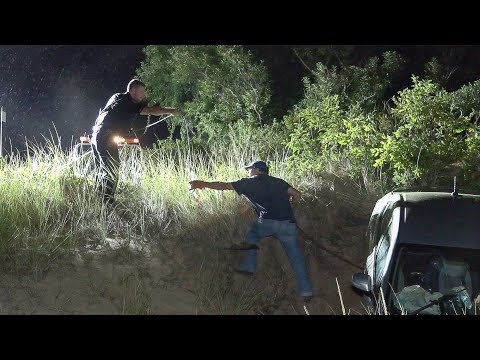 ***  WATCH  ***  Police investigating after car drives off Brewster beach bluff, two seriously hurt