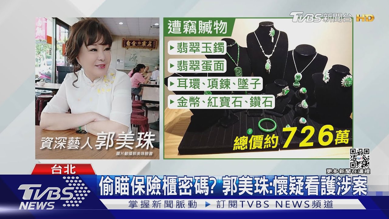 心淌血！藝人郭美珠　家中逾700萬珠寶遭竊