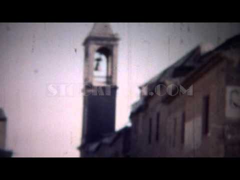 1954: Cianciana town sign old building architecture car passes by.  CIANCIANA, SICILY
