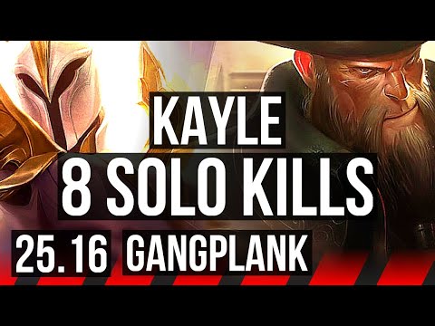 KAYLE vs GANGPLANK (TOP) | 8 solo kills | EUW Master | 25.16