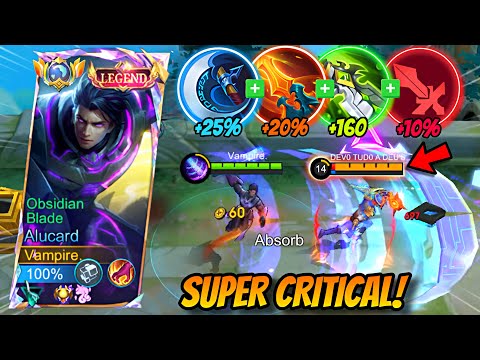 BUILD CRITICAL META LAGI?! ALUCARD SEKALI LOMPAT MUSUH AUTO SEKARAT 😱 | MLBB