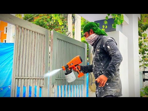 main gate painting process | spray painting machine for home use