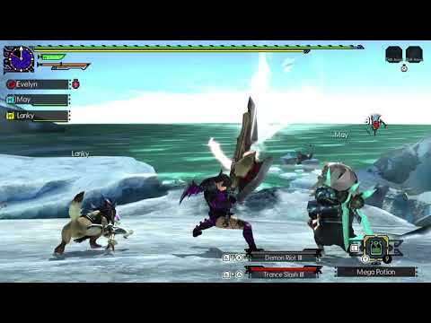 MHGU Switch axe, Demon riot 3 + Trance slash 3 hunter art