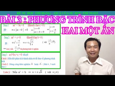 Toán 9 - Bài 3 Phương trình bậc hai một ẩn