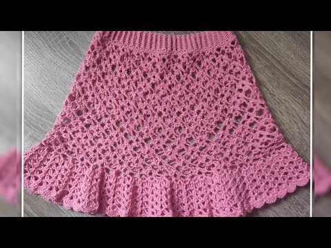 Lecția 35 .Croșetăm o fustiță frumoasă//Crochet