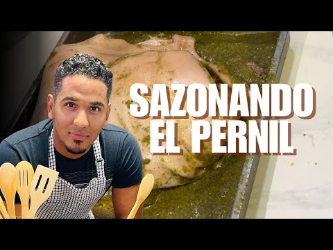 Cómo sazonar un pernil o Pierna de cerdo by @jorkplacencio ft @RossalbaMolina en la cámara 🎥