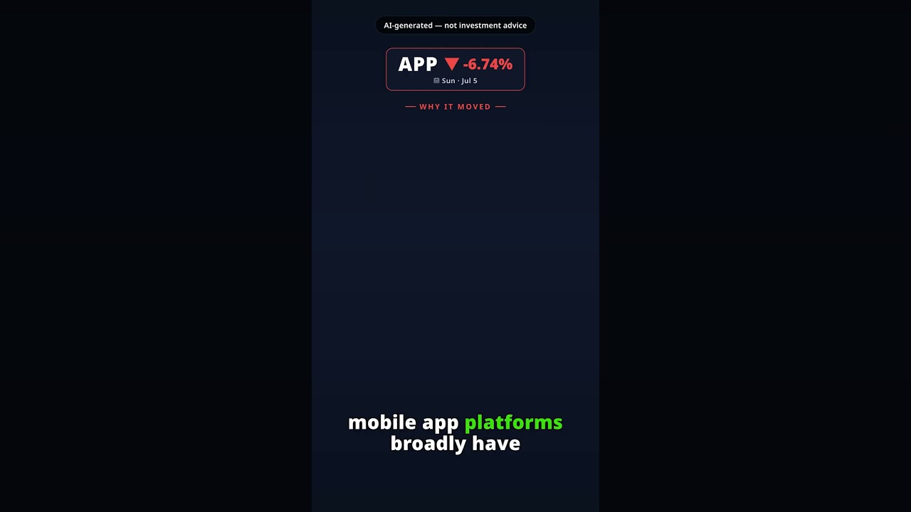 Why Is AppLovin Stock Falling Today? APP -6.74% (Jul 5) — Mixed Signals