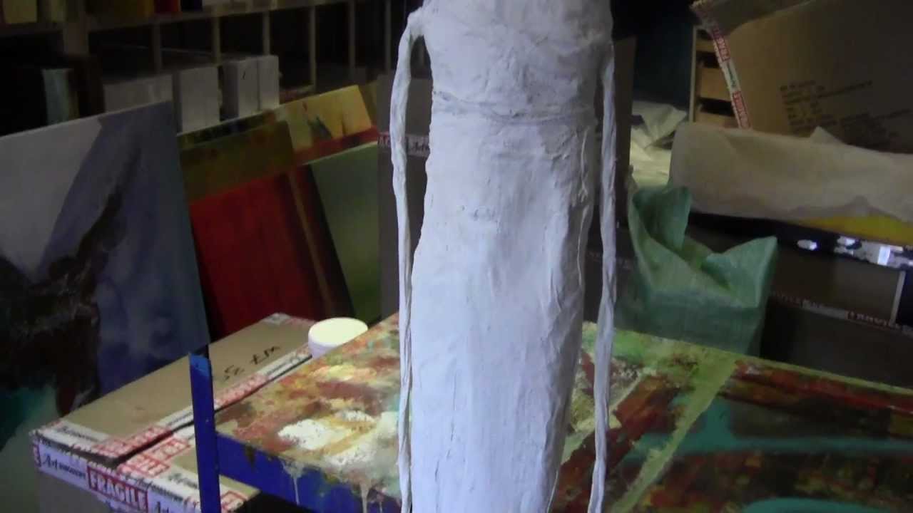 Abstract Contemporary wire figure and plaster by Hardeep S Ghatora