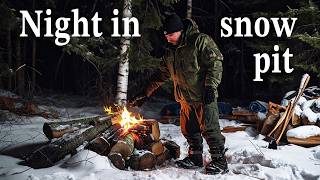 I SLEPT in a SNOW PUT Overnight in the Winter Woods!