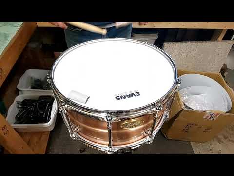 Udrum 6.5x14" Vintage Bronze Snare 2021 Clear Lacquer image 5