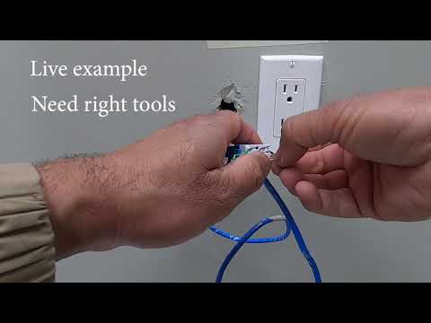 Networking: How to punch down CAT5 and CAT6 Keystone Jack