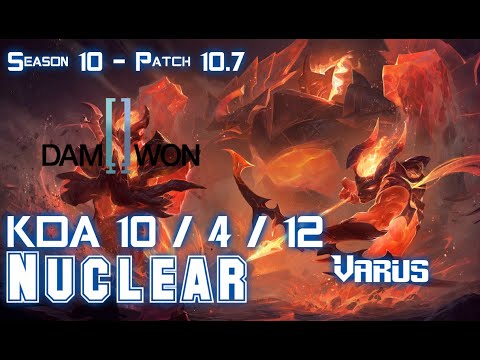 DWG Nuclear VARUS vs EZREAL ADC - Patch 10.7 KR Ranked