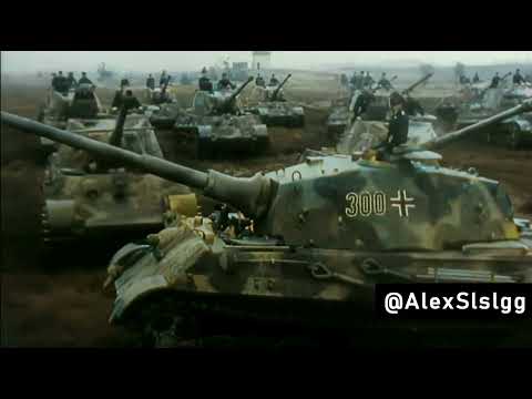 king's Tigers Parade 1944 in color (Tiger II, Panzerkampfwagen VI Ausf. B)