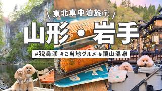 【愛犬と東北旅行】猊鼻渓・銀山温泉など東北4県人気スポット巡り｜東北車中泊旅①