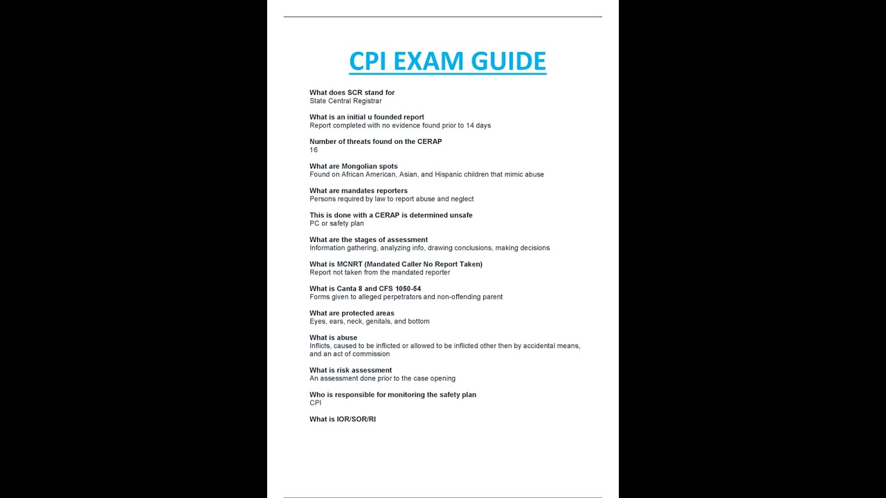 CPI ACTUAL EXAM GUIDE LATEST 2022/2023 SERIES COMPLETE AND GRADED A pdf