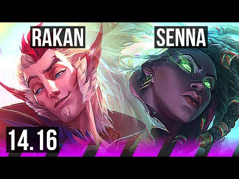RAKAN & Xayah vs SENNA & Miss Fortune (SUP) | 2/0/11 | EUW Master | 14.16