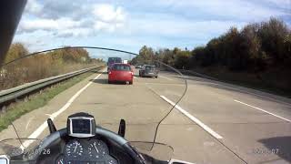 preview picture of video 'BMW K 1200 LT, Highspeed on german autobahn'