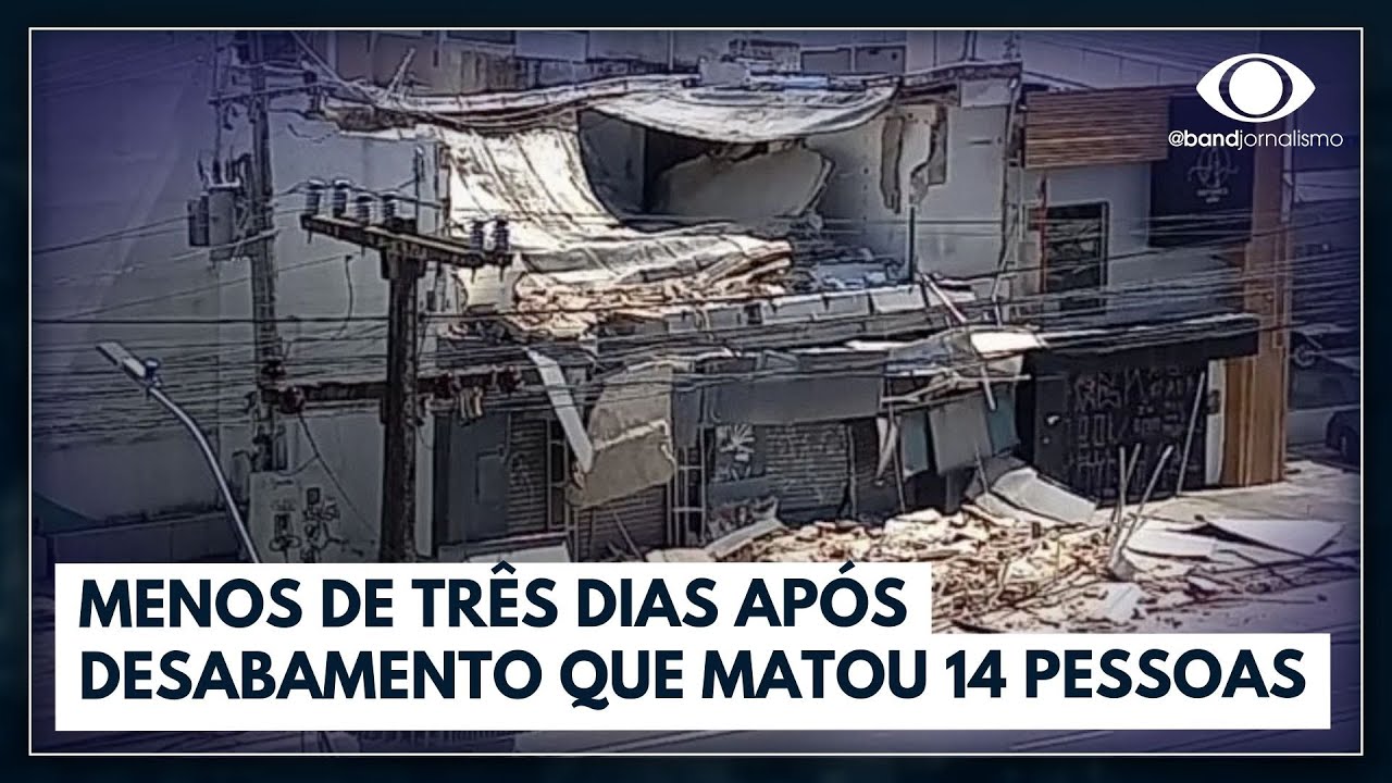 Prédio comercial desaba em Recife; este é o segundo na semana | Jornal da Band