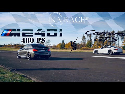 BMW M240i (480 PS) vs. Porsche Carrera GTS - DRAG RACE