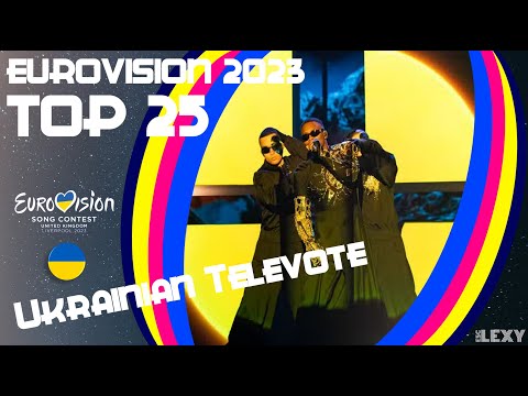 EUROVISION 2023 | TOP 25 | UKRAINIAN TELEVOTE FULL RESULTS