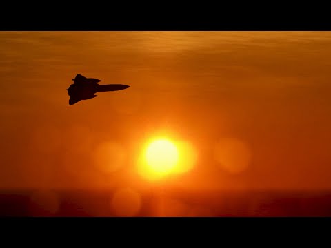 An SR-71 Blackbird conducts a high-speed show of force, somewhere near the Gaza Strip.