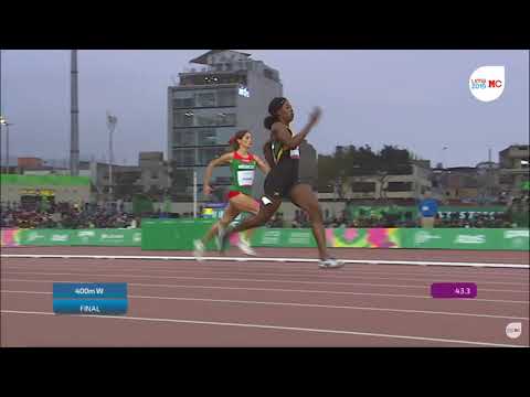 MEDALLA DE PLATA PARA MEXICO - PAOLA MORAN - FINAL ATLETISMO FEMENINO 400 METROS - PANAMERICANOS