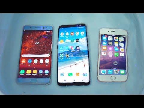 Samsung Galaxy Note FE Water Test vs S8 vs iPhone 7! (4K)