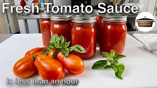 How to make Tomato Sauce from tomatoes | Quick Italian Tomato Passata Sauce