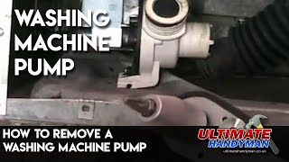 How to Remove a Washing Machine Pump