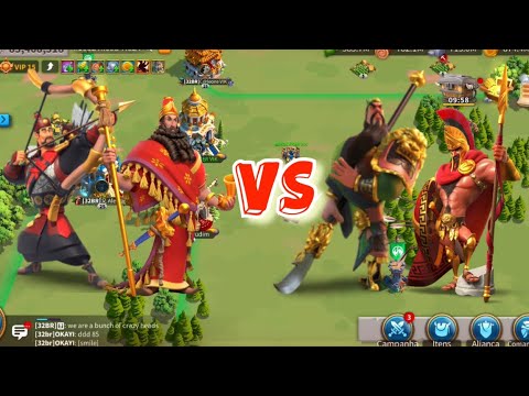 Nebu/Ysg vs Guan/Leonidas - no equip - Rise of Kingdoms RoK
