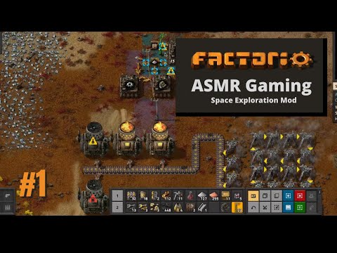 ASMR Factorio Space Exploration Gameplay - Whispers, Keyboard, Mouse Sounds