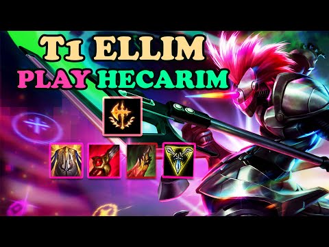 T1 ELLIM PLAYS JUNGLE HECARIM VS LEE SIN - KR CHALLENGER PATCH 10.20