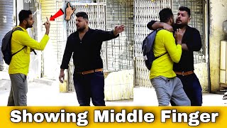 Showing Middle Finger Prank | Part 2 | Prakash Peswani Prank |