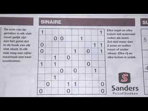 Ok, listen up; these sudokus are doable! (#1243) Binary Sudoku puzzle. 07-29-2020 part 1 of 3
