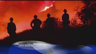 Sherpa fire burns in Southern California