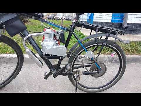 4-х тактный веломотор с цепным редуктором на велосипед