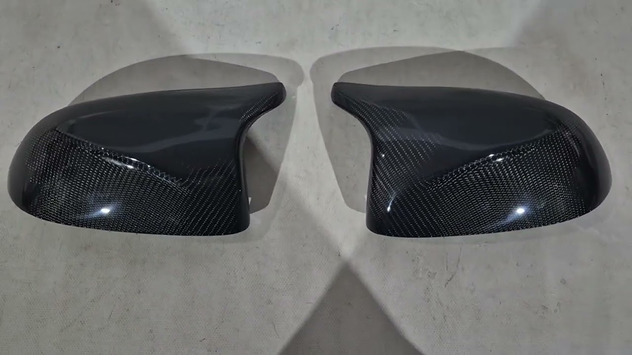 Накладки на зеркала M V1 (2 шт, Карбон) Video 1