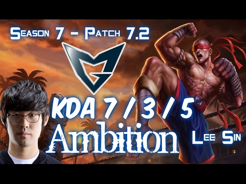SSG Ambition LEE SIN vs KHA'ZIX Jungle - Patch 7.2 KR Ranked