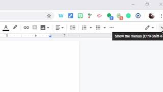 Missing the menu in your Google Docs? Try Ctrl + Shift + F